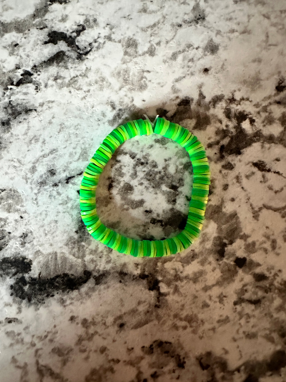 Shades of Green Clay Bead Bracelet