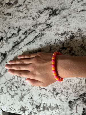 Pink & Orange Pony Bead Bracelet Pink & Orange Pony Bead Bracelet