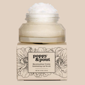 Poppy & Pout Lip Scrub, Marshmallow Creme Poppy & Pout Lip Scrub, Marshmallow Creme
