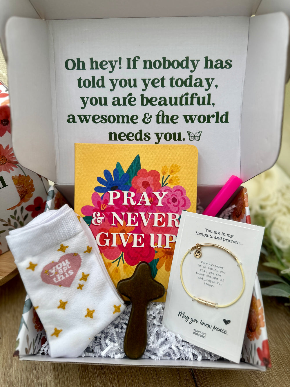Pray & Never Give Up Devotional Gift Box