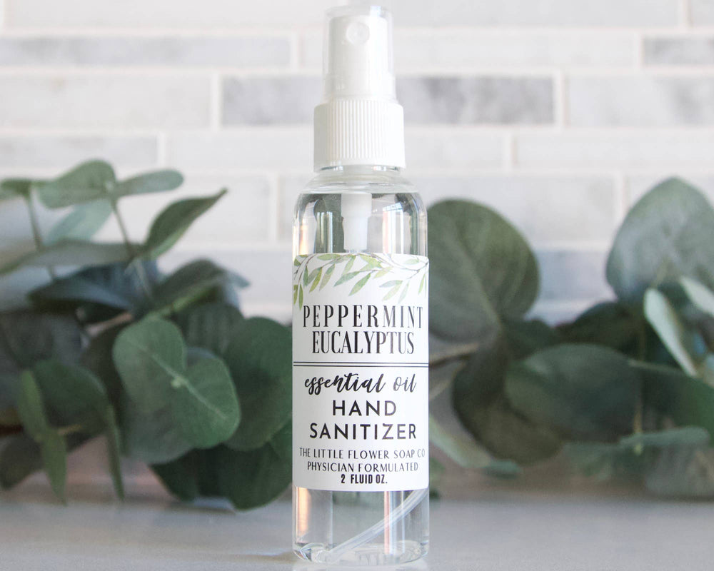 Hand Sanitizer Spray 2oz Bottle - Peppermint Eucalyptus