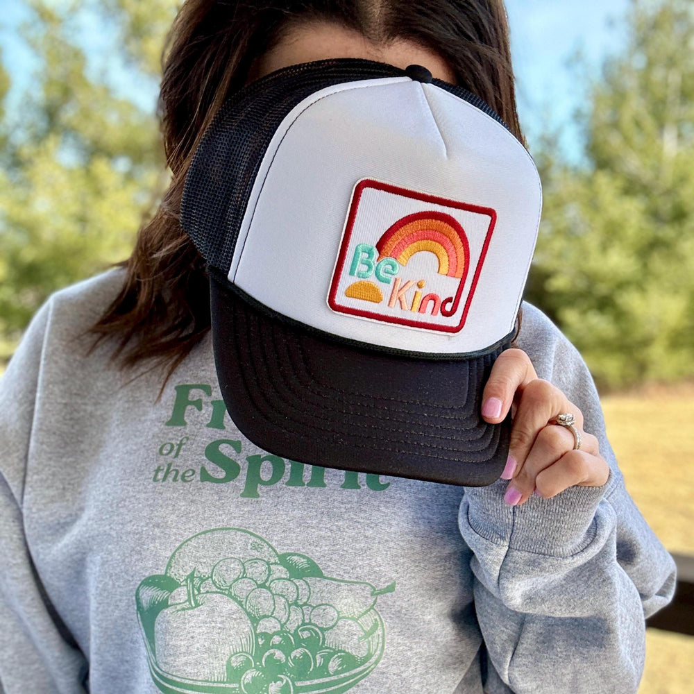 Be Kind Black & White Trucker Hat