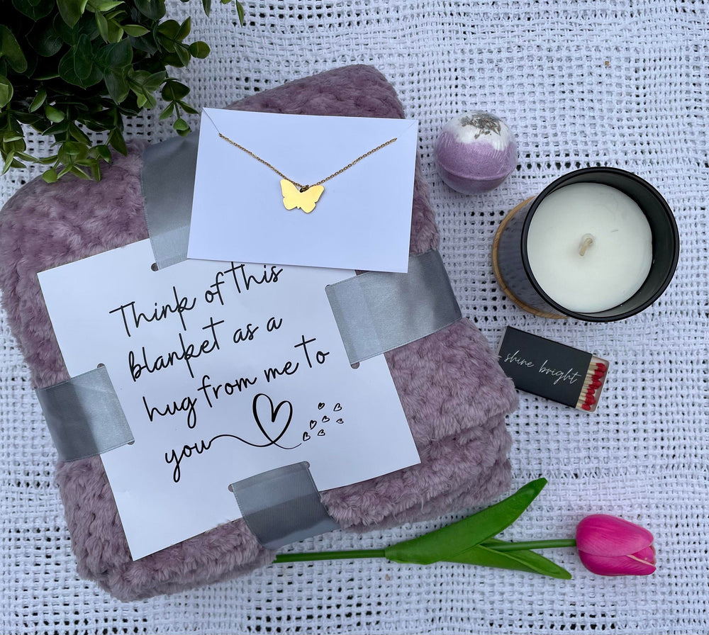 Box of Cozy Vibes Butterfly Necklace Gift Box