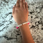 Stay Strong Pink Clay Bead Bracelet