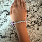 You Got This Purple & White Pony Bead Bracelet