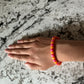 Pink & Orange Pony Bead Bracelet