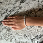 God Loves You Green & White Clay Bead Bracelet