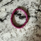 Pink & Black Clay Bead Bracelet