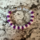 You Got This Purple & White Pony Bead Bracelet