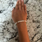 God Loves You Green & White Clay Bead Bracelet