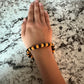 Orange & Black Pony Bead Bracelet