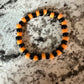 Orange & Black Pony Bead Bracelet